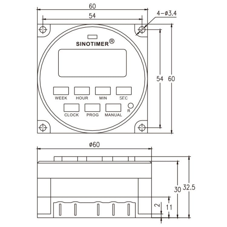 SINOTIMER TM618SH  1 Second Interval Digital LCD Timer Switch Programmable Time Relay 5V