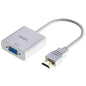 JINGHUA Câble adaptateur HDMI vers VGA Convertisseur vidéo pour ordinateur portable, Couleur : Blanc sans audio