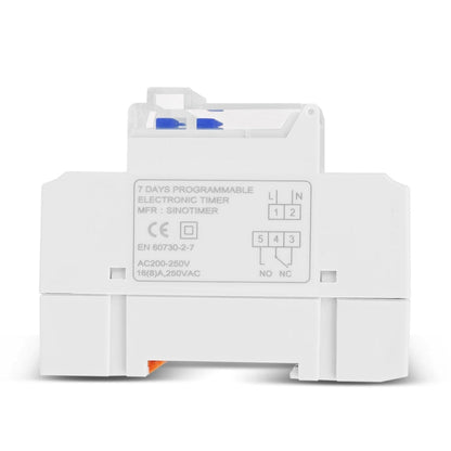 SINOTIMER TM919A-110V 16A Interrupteur minuterie numérique sur rail DIN Relais horaire programmable hebdomadaire à micro-ordinateur