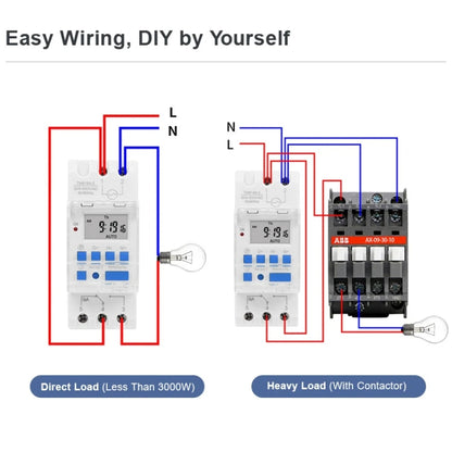 SINOTIMER TM919A-110V 16A Interrupteur minuterie numérique sur rail DIN Relais horaire programmable hebdomadaire à micro-ordinateur