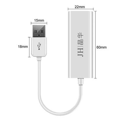 JINGHUA Z310 USB2.0 To RJ45 100Mbps Network Card Network Interface Box Laptop Network Card Free Driver(Black)