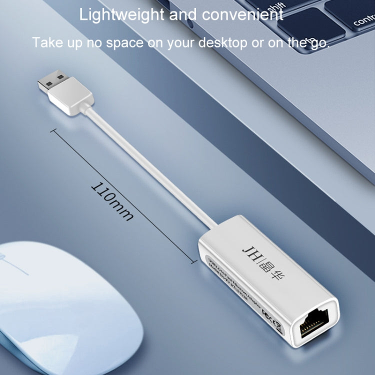 JINGHUA Z310 USB2.0 To RJ45 100Mbps Network Card Network Interface Box Laptop Network Card Free Driver(Black)