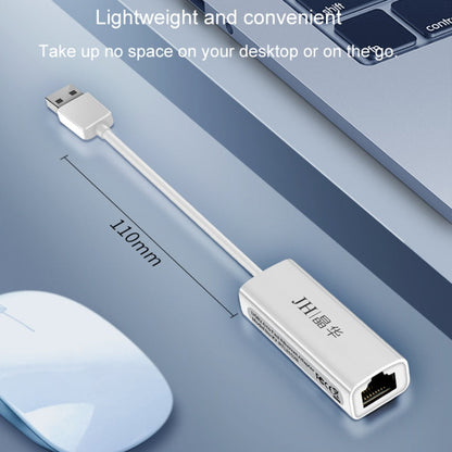 JINGHUA Z310 USB2.0 To RJ45 100Mbps Network Card Network Interface Box Laptop Network Card Free Driver(White)