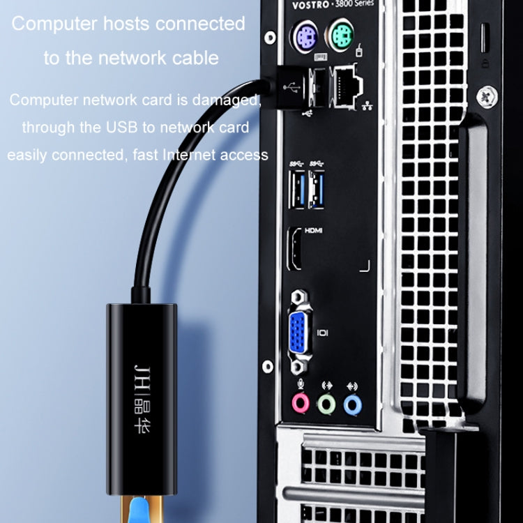 JINGHUA Z310 USB2.0 To RJ45 100Mbps Network Card Network Interface Box Laptop Network Card Free Driver(White)