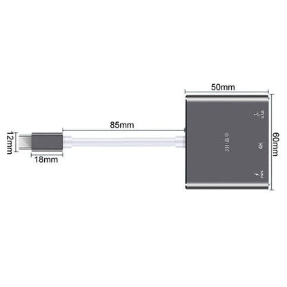 JINGHUA Z330 3 In 1 Type-C Docking Station HDMI 4K Adapter USB3.0 Interface Converter
