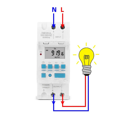 SINOTIMER TM919H-5V 16A DIN Rail 4 Pins Voltage Output Digital Switch Timer Automatic Cycle Timing Controller