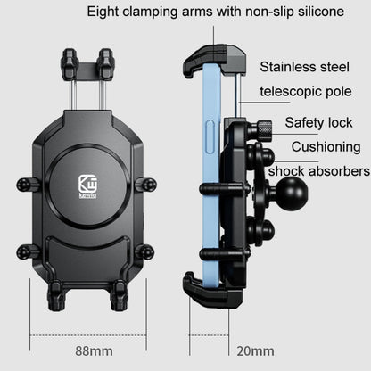 Support de téléphone portable antivol pour moto Kewig Motorcycle Octopus Holder, modèle : M26-C6