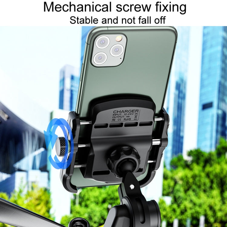 Kewig M8S Bicycle Aluminum Navigation Mount Outdoor Cycling Cell Phone Holder(Black)