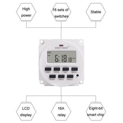 SINOTIMER Programmable Timer Switch Time Controller, Model: TM618H 5V