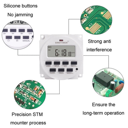 SINOTIMER Programmable Timer Switch Time Controller, Model: TM618H 5V