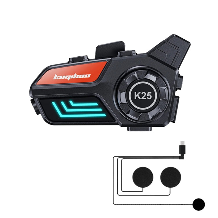KUQIBAO Motorcycle Helmet Waterproof Bluetooth-compatible Headset With Light(Soft Microphone)