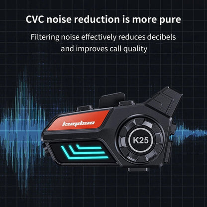KUQIBAO Motorcycle Helmet Waterproof Bluetooth-compatible Headset With Light(Soft Microphone)
