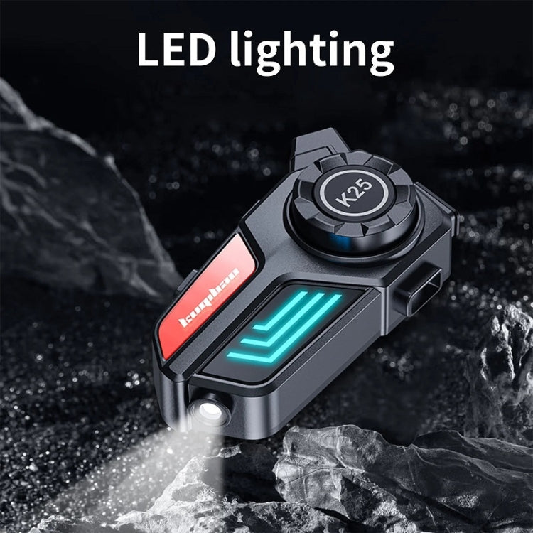 KUQIBAO Motorcycle Helmet Waterproof Bluetooth-compatible Headset With Light(Soft Microphone)