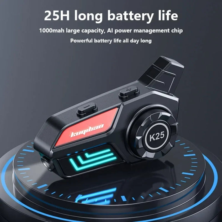 KUQIBAO Motorcycle Helmet Waterproof Bluetooth-compatible Headset With Light(Soft Microphone)