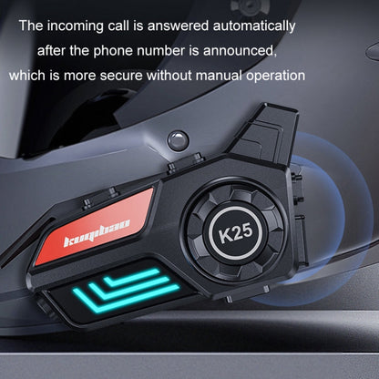 KUQIBAO Motorcycle Helmet Waterproof Bluetooth-compatible Headset With Light(Soft Microphone)