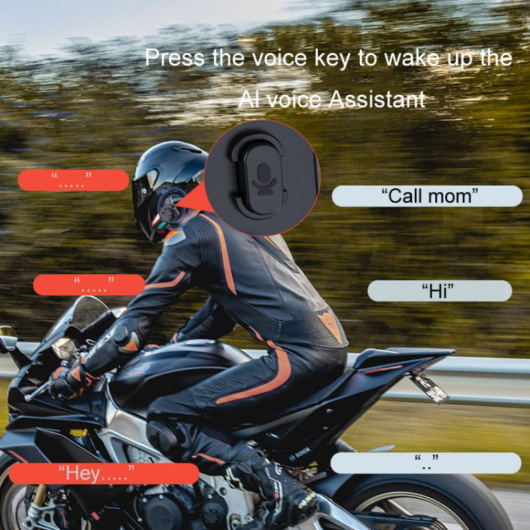 KUQIBAO Motorcycle Helmet Waterproof Bluetooth-compatible Headset With Light(Soft Microphone)