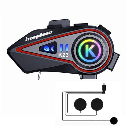 KUQIBAO Motorcycle Helmet Long-Lasting Bluetooth-compatible Headset With Light(Soft Microphone)