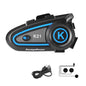 KUQIBAO Motorcycle Helmet Long-lasting Waterproof Bluetooth-compatible Headset with Light(Soft Microphone)
