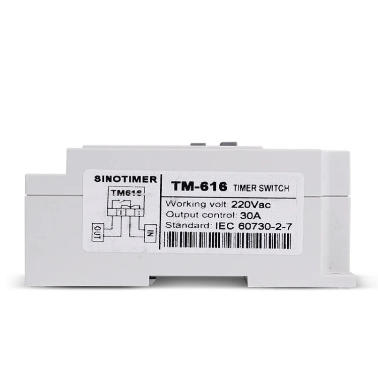 SINOTIMER TM616W-2 220V 30A Interrupteur minuterie numérique hebdomadaire programmable avec contrôle de relais