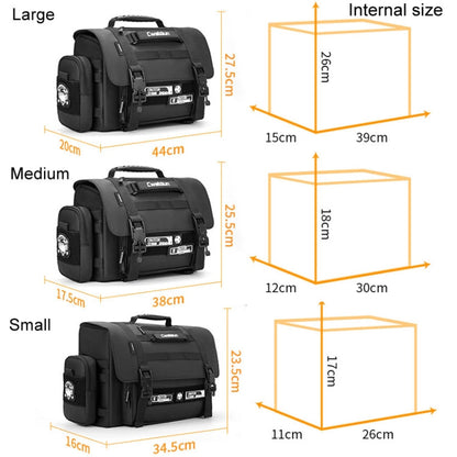 Cwatcun D115 Shoulder Crossbody Waterproof Leather Film DSLR Camera Bag, Color: Black Small