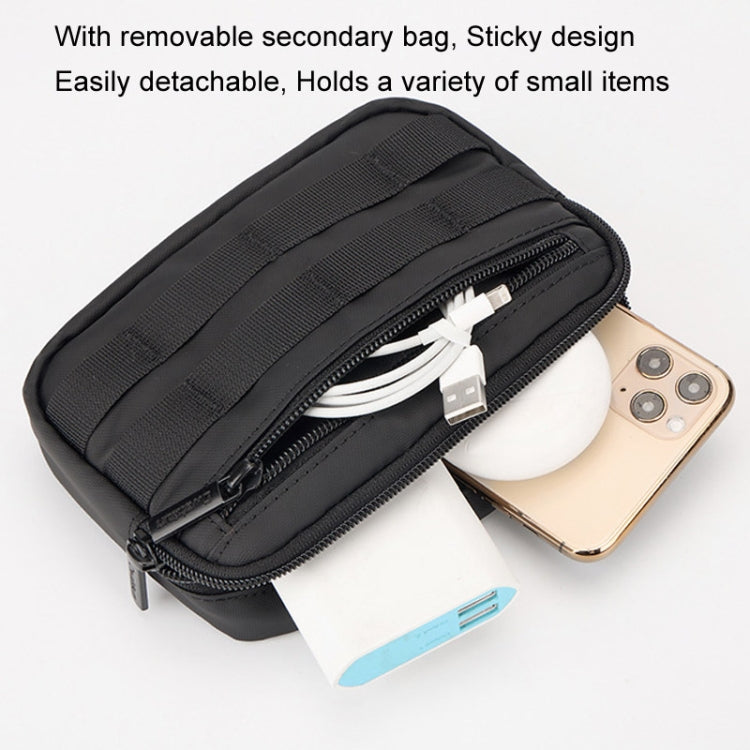 Cwatcun D115 Shoulder Crossbody Waterproof Leather Film DSLR Camera Bag, Color: Black Medium