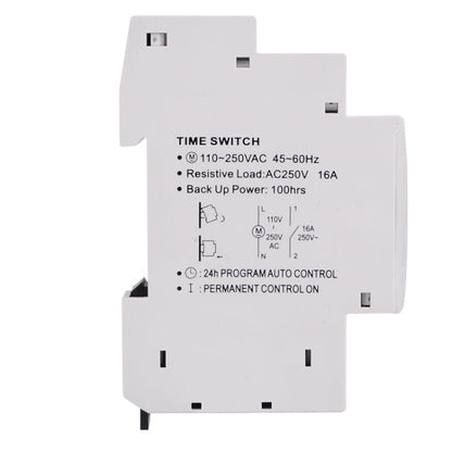 SINOTIMER  TM610C 110-250V 16A Quartz Mechanical Timer 24 Hours Programmable Din Rail Relay