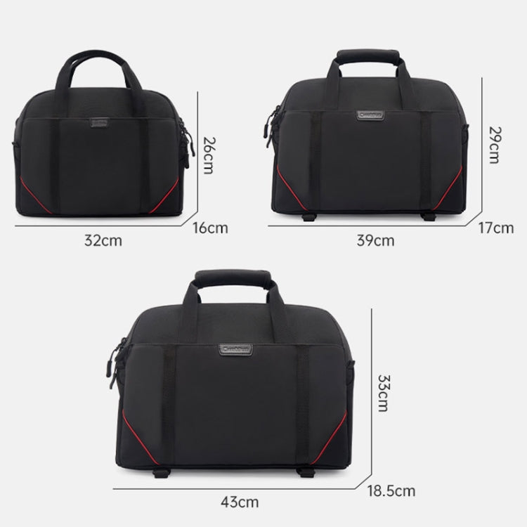 Cwatcun D109 Portable Casual Waterproof Multi-Function Camera Storage Photography Bag, Color: Medium Black