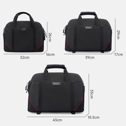 Cwatcun D109 Portable Casual Waterproof Multi-Function Camera Storage Photography Bag, Color: Medium Black