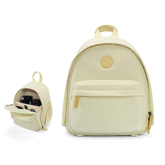 Cwatcun D125 Petit sac photo d'épaule Décontracté pour les trajets quotidiens Sac à dos reflex numérique (Blanc)