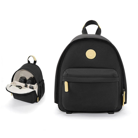 Cwatcun D125 Petit Sac Photo à Bandoulière Sac à Dos DSLR Décontracté pour Trajet Quotidien (Noir)