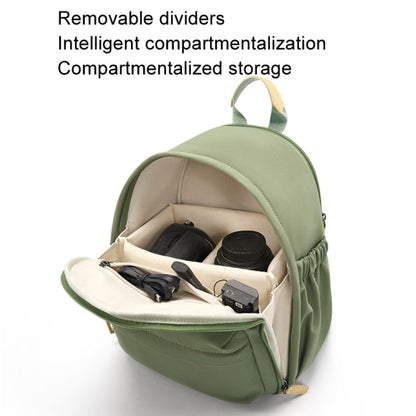 Cwatcun D125 Small Shoulder Camera Bag Casual Commuter DSLR Backpack(Green)