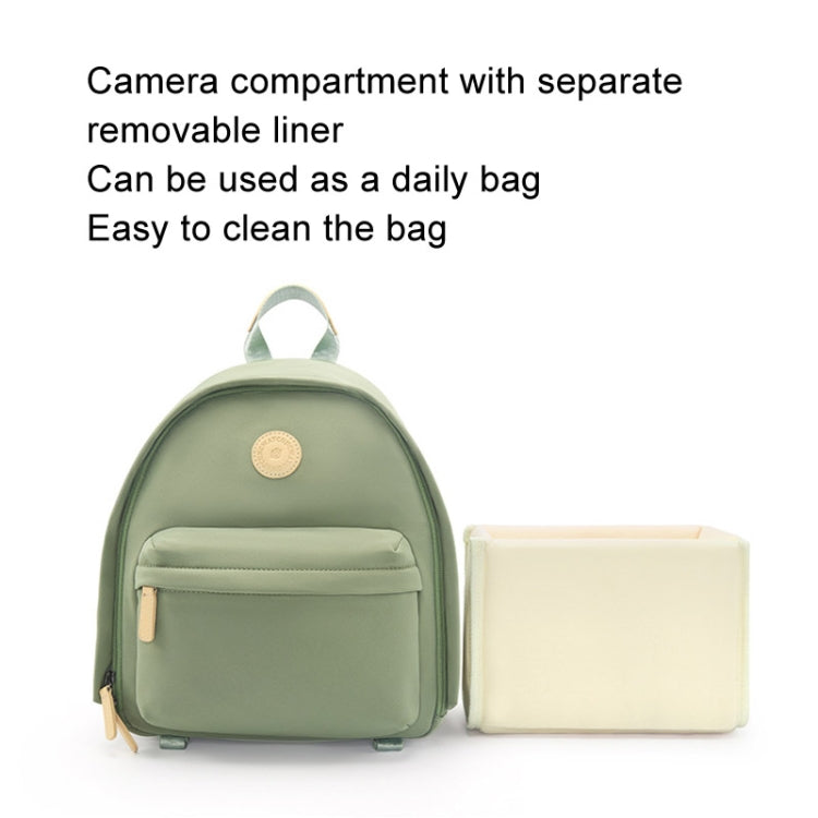 Cwatcun D125 Small Shoulder Camera Bag Casual Commuter DSLR Backpack(White)