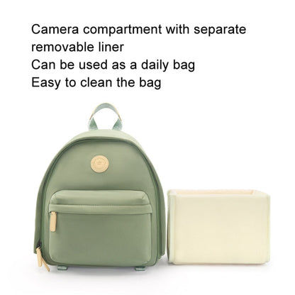 Cwatcun D125 Small Shoulder Camera Bag Casual Commuter DSLR Backpack(White)