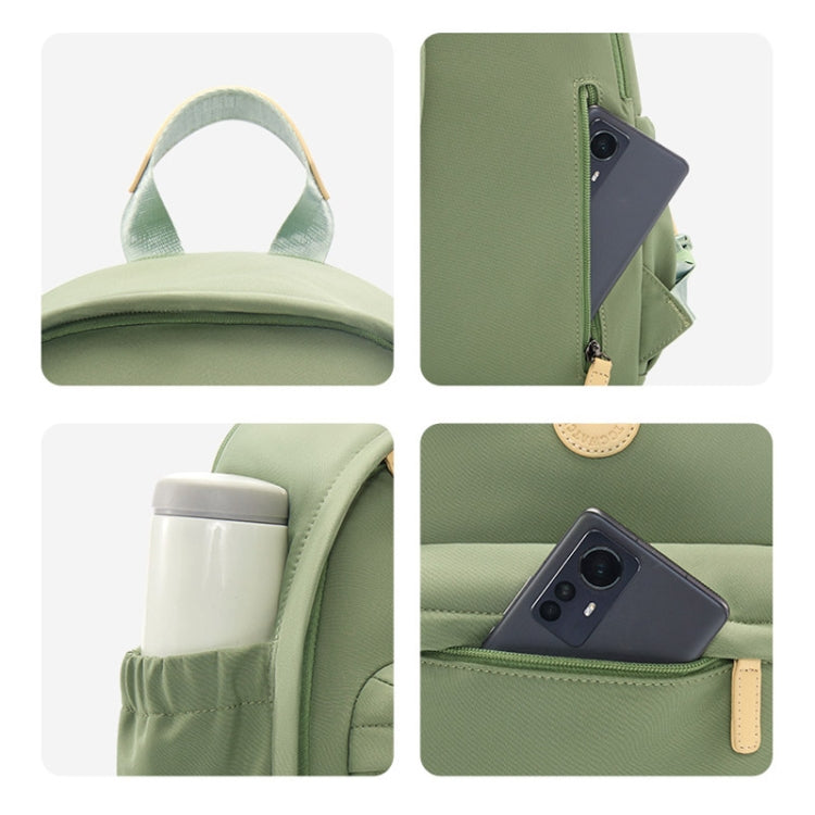 Cwatcun D125 Small Shoulder Camera Bag Casual Commuter DSLR Backpack(Green)