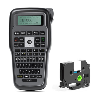 Phomemo E1000 Handheld Industrial Label Maker Thermal Transfer Printer with Keyboard (Gray)