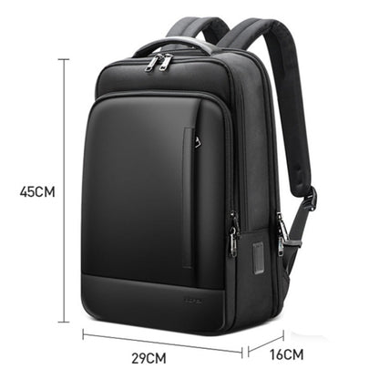 Bopai 61-51011 Large-Capacity Waterproof Business Laptop Backpack With USB+Type-C Port(Black)