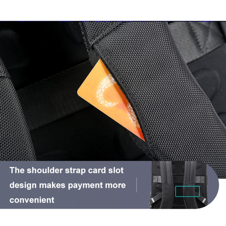Bopai 61-51011 Large-Capacity Waterproof Business Laptop Backpack With USB+Type-C Port(Black)