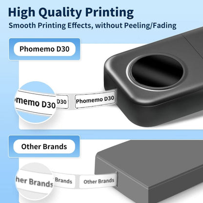 Phomemo D30 Thermal Label Printer Portable Bluetooth Mini Label Maker Machine With 5 Rolls Paper Green