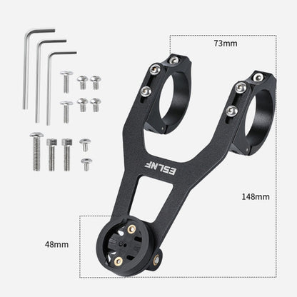 ESLNF Mountain Bike Yardstick Stand Lights Base Outdoor Riding Stainless Steel Stand(Black)