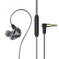 Écouteurs filaires intra-auriculaires stéréo HIFI Sport QKZ AK7 3,5 mm avec basses puissantes (Gris)