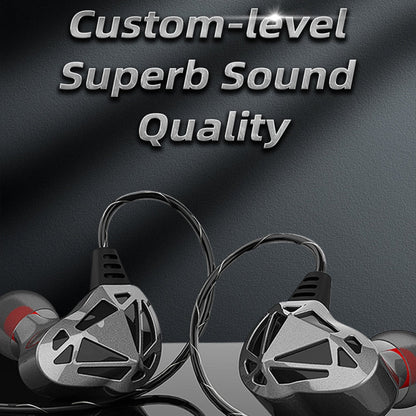 Écouteurs filaires intra-auriculaires stéréo HIFI Sport QKZ AK7 3,5 mm avec basses puissantes (Gris)
