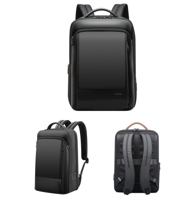 Bopai 61-53111 Large-capacity Waterproof Business Laptop Backpack With USB+Type-C Port(Black)