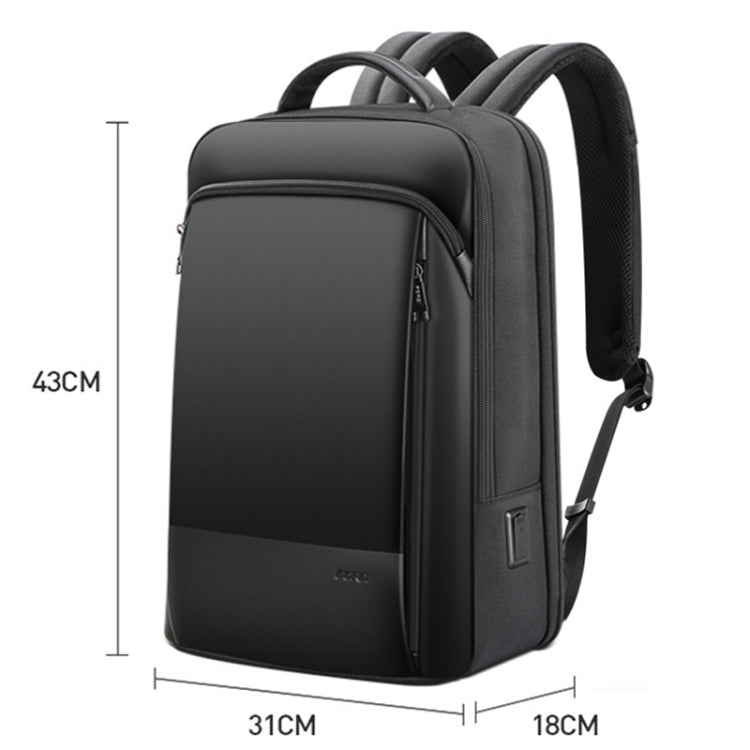 Bopai 61-53111 Large-capacity Waterproof Business Laptop Backpack With USB+Type-C Port(Black)