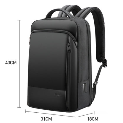 Bopai 61-53111 Large-capacity Waterproof Business Laptop Backpack With USB+Type-C Port(Black)