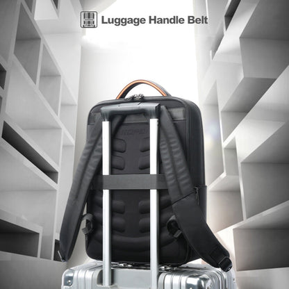 Bopai 61-53111 Large-capacity Waterproof Business Laptop Backpack With USB+Type-C Port(Black)