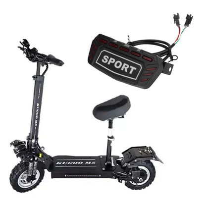 For KUGOO M5 AIMITE Electrical Scooter Rear Tail Light Brake Warning Lights(Black)