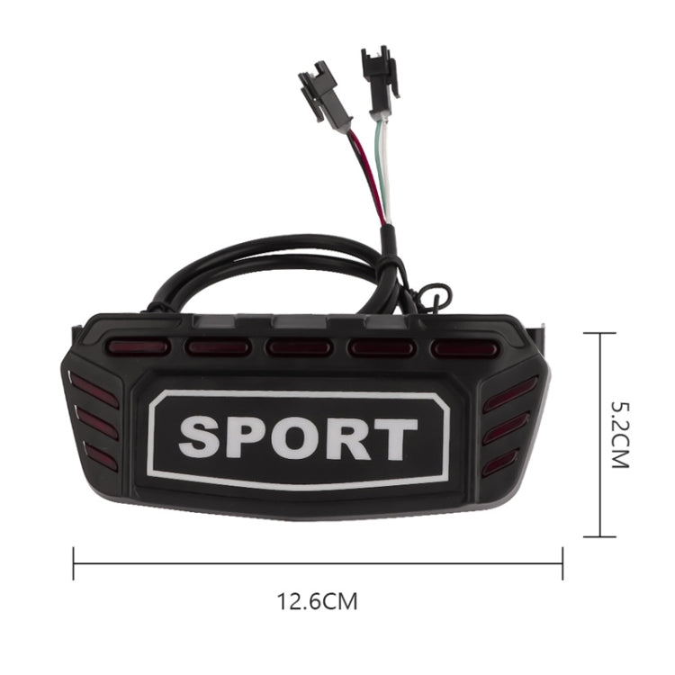 For KUGOO M5 AIMITE Electrical Scooter Rear Tail Light Brake Warning Lights(Black)