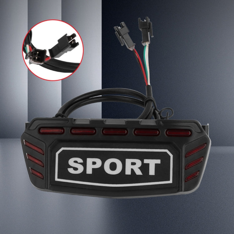 For KUGOO M5 AIMITE Electrical Scooter Rear Tail Light Brake Warning Lights(Black)