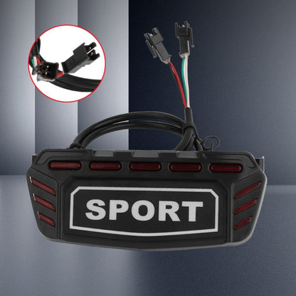 For KUGOO M5 AIMITE Electrical Scooter Rear Tail Light Brake Warning Lights(Black)