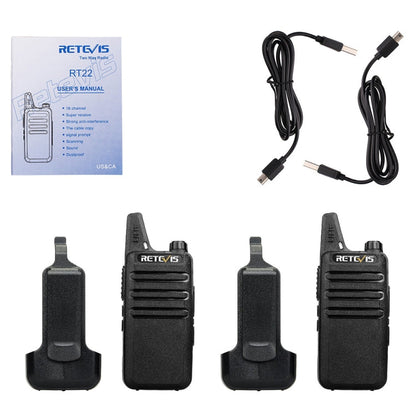 RETEVIS RT22 Hotel Mini Charging Two-Way Wireless Intercom Walkie Talkie(EU Frequency no Plug)